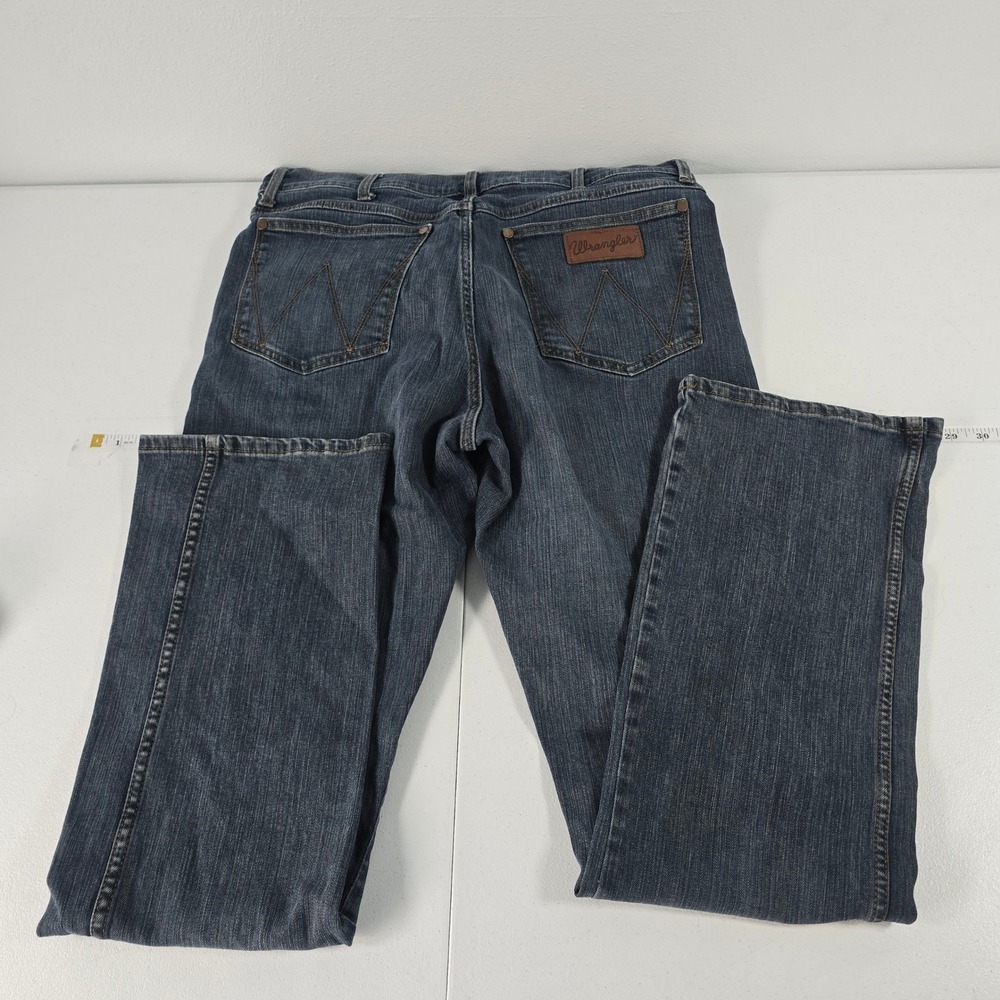 Wrangler Retro Relaxed Bootcut Jeans Dark Wash Mens 32x34 10WRT20FL - Picture 2 of 9